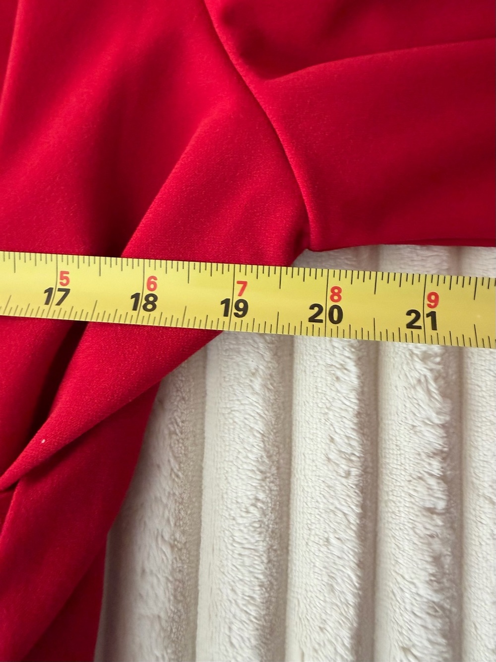 DKNY Red Long-Sleeve Twist-Front V-Neck Dress. Size 16 - Picture 6 of 8